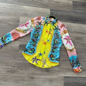 Authentic Versace Print Silk Twill Shirt